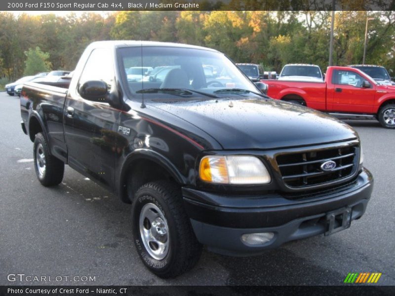 Black / Medium Graphite 2000 Ford F150 Sport Regular Cab 4x4