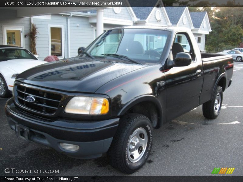 Black / Medium Graphite 2000 Ford F150 Sport Regular Cab 4x4