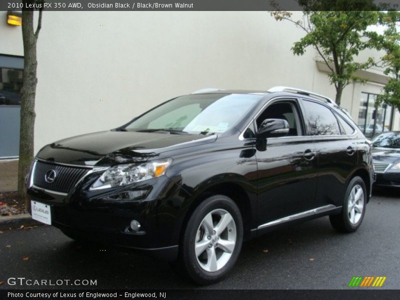 Obsidian Black / Black/Brown Walnut 2010 Lexus RX 350 AWD