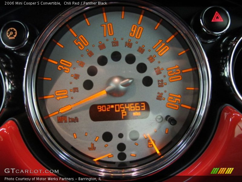 Chili Red / Panther Black 2006 Mini Cooper S Convertible