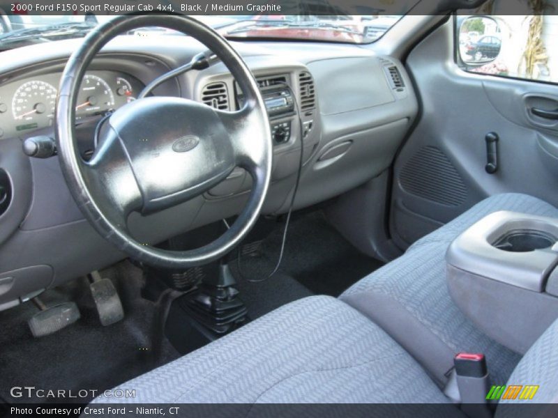 Black / Medium Graphite 2000 Ford F150 Sport Regular Cab 4x4