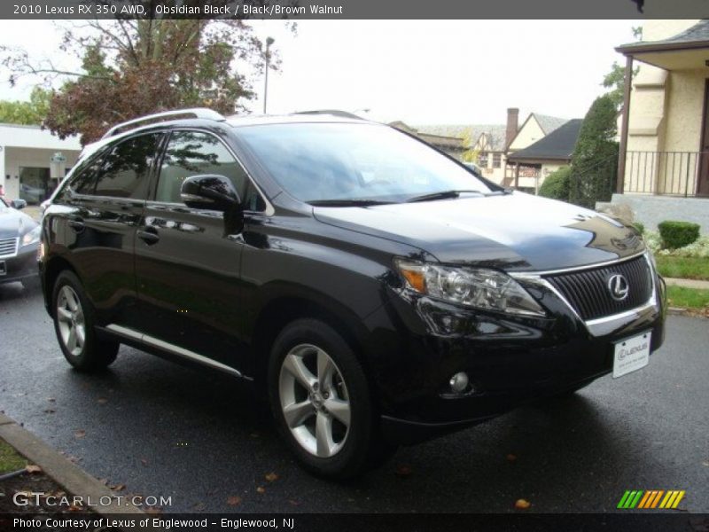 Obsidian Black / Black/Brown Walnut 2010 Lexus RX 350 AWD