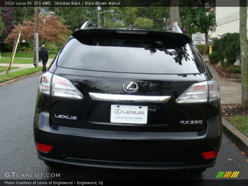 Obsidian Black / Black/Brown Walnut 2010 Lexus RX 350 AWD