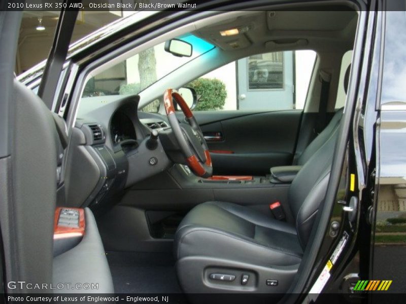 Obsidian Black / Black/Brown Walnut 2010 Lexus RX 350 AWD