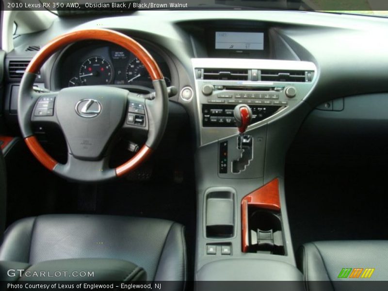 Obsidian Black / Black/Brown Walnut 2010 Lexus RX 350 AWD