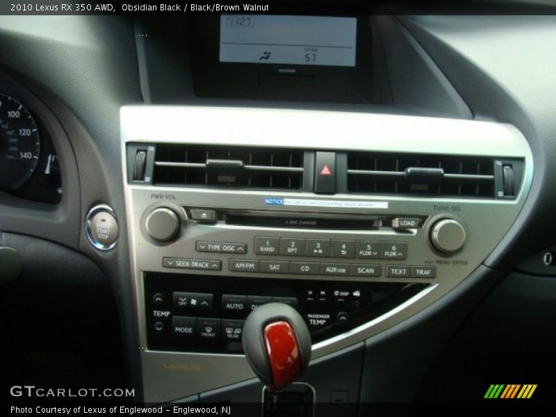 Obsidian Black / Black/Brown Walnut 2010 Lexus RX 350 AWD
