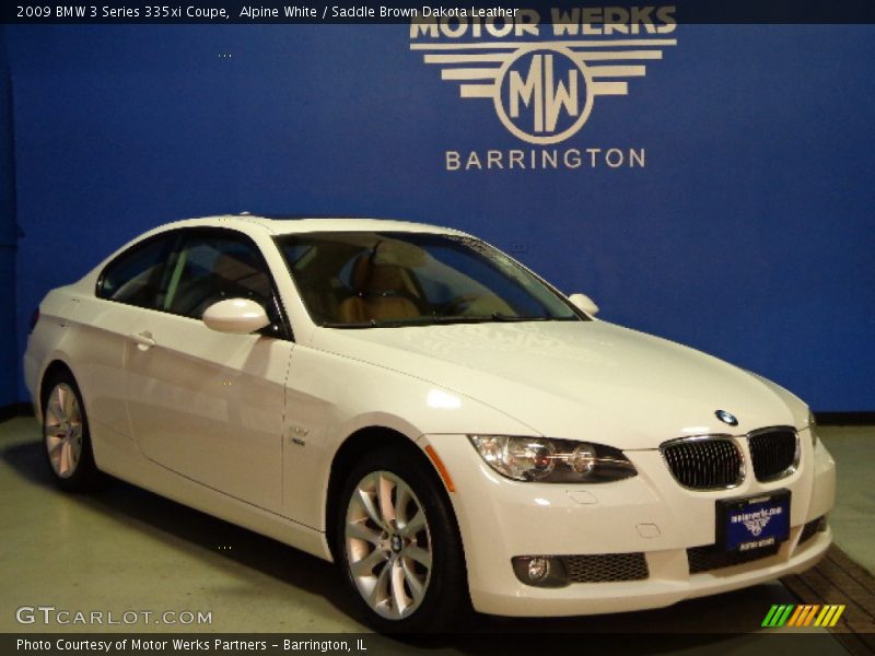 Alpine White / Saddle Brown Dakota Leather 2009 BMW 3 Series 335xi Coupe