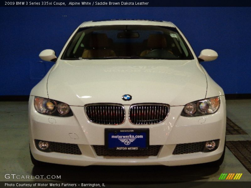 Alpine White / Saddle Brown Dakota Leather 2009 BMW 3 Series 335xi Coupe