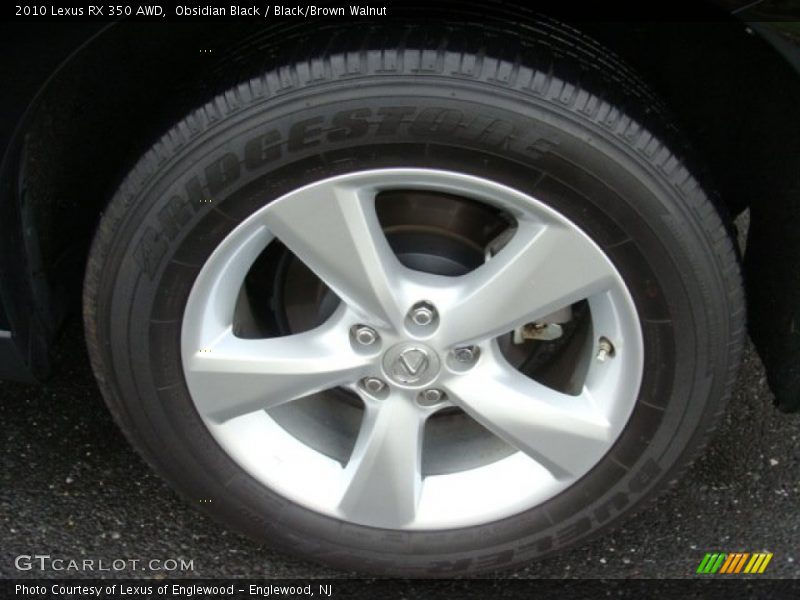 Obsidian Black / Black/Brown Walnut 2010 Lexus RX 350 AWD