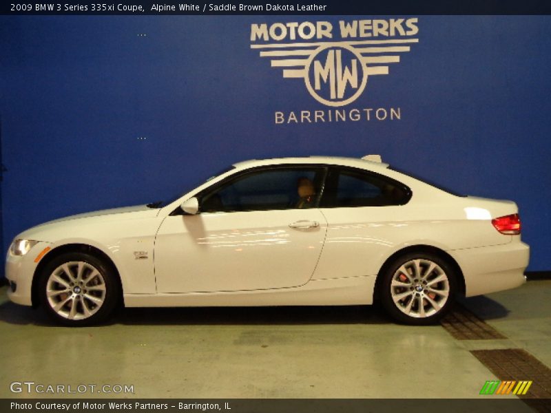 Alpine White / Saddle Brown Dakota Leather 2009 BMW 3 Series 335xi Coupe