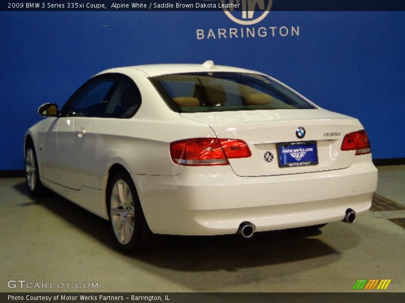 Alpine White / Saddle Brown Dakota Leather 2009 BMW 3 Series 335xi Coupe