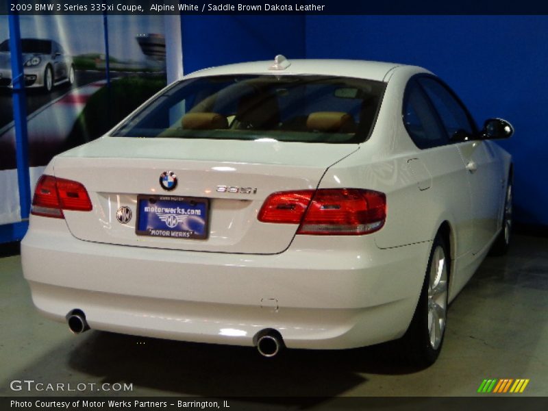 Alpine White / Saddle Brown Dakota Leather 2009 BMW 3 Series 335xi Coupe
