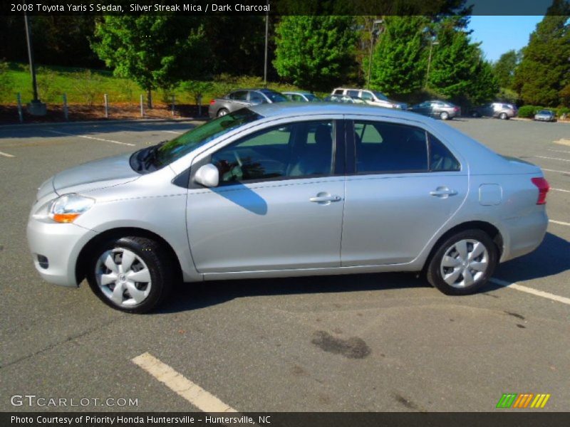 Silver Streak Mica / Dark Charcoal 2008 Toyota Yaris S Sedan
