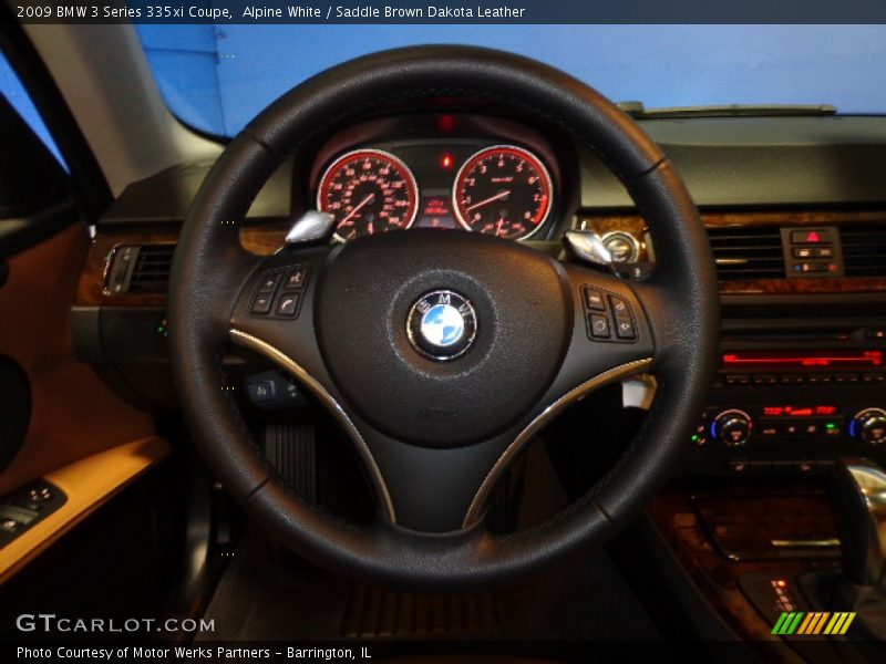 Alpine White / Saddle Brown Dakota Leather 2009 BMW 3 Series 335xi Coupe