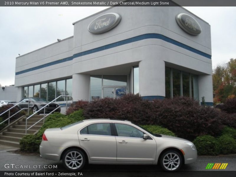 Smokestone Metallic / Dark Charcoal/Medium Light Stone 2010 Mercury Milan V6 Premier AWD