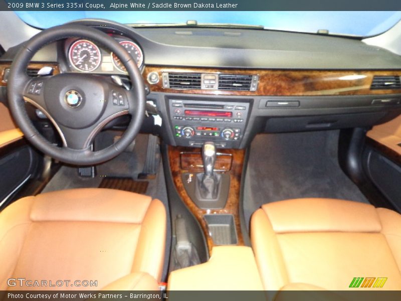 Alpine White / Saddle Brown Dakota Leather 2009 BMW 3 Series 335xi Coupe