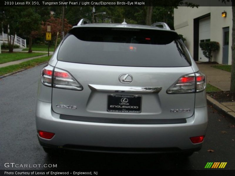 Tungsten Silver Pearl / Light Gray/Espresso Birds-Eye Maple 2010 Lexus RX 350