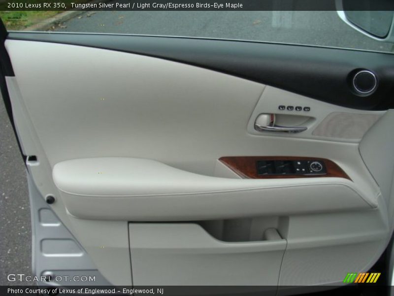 Tungsten Silver Pearl / Light Gray/Espresso Birds-Eye Maple 2010 Lexus RX 350