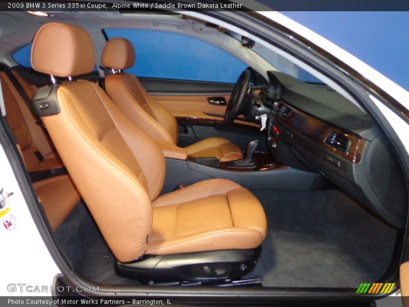 Alpine White / Saddle Brown Dakota Leather 2009 BMW 3 Series 335xi Coupe