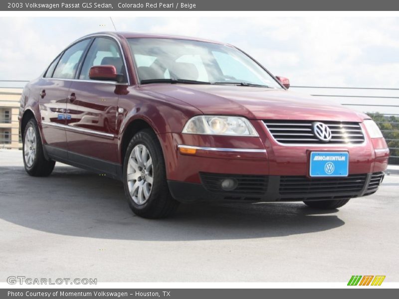 Colorado Red Pearl / Beige 2003 Volkswagen Passat GLS Sedan