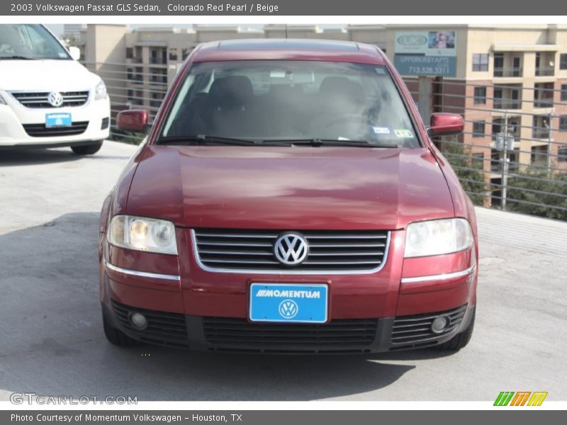 Colorado Red Pearl / Beige 2003 Volkswagen Passat GLS Sedan