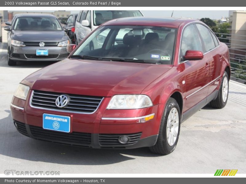 Colorado Red Pearl / Beige 2003 Volkswagen Passat GLS Sedan