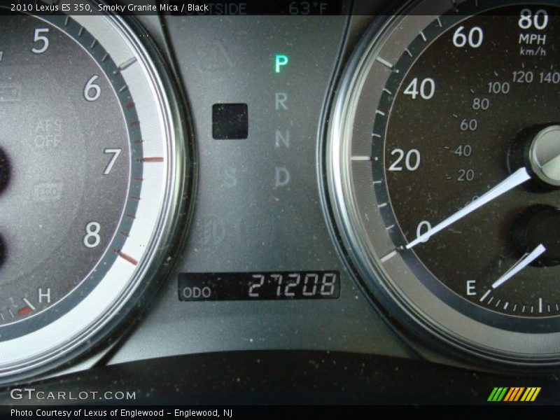 Smoky Granite Mica / Black 2010 Lexus ES 350