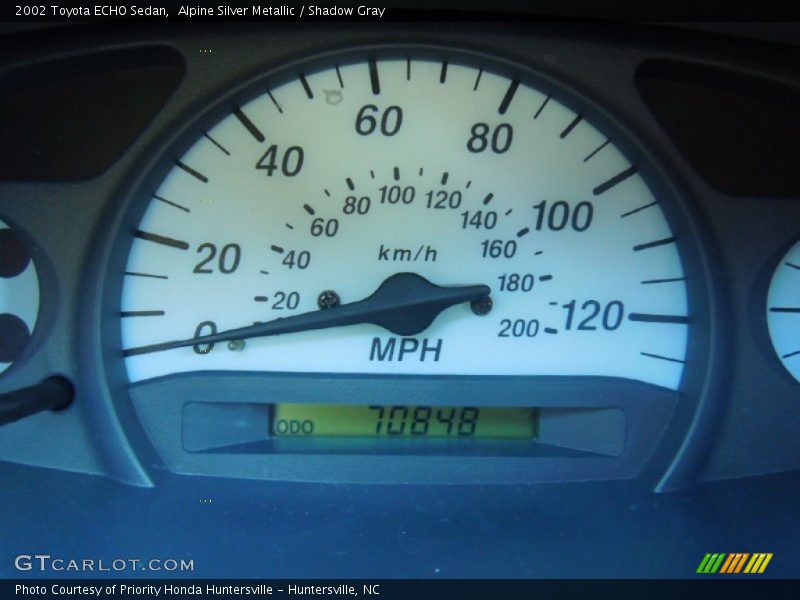 Alpine Silver Metallic / Shadow Gray 2002 Toyota ECHO Sedan