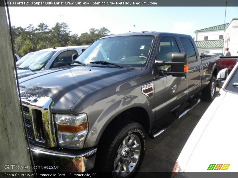 Sterling Gray Metallic / Medium Stone 2010 Ford F250 Super Duty Lariat Crew Cab 4x4