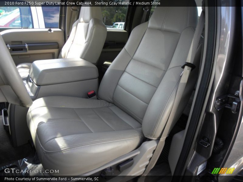 Sterling Gray Metallic / Medium Stone 2010 Ford F250 Super Duty Lariat Crew Cab 4x4