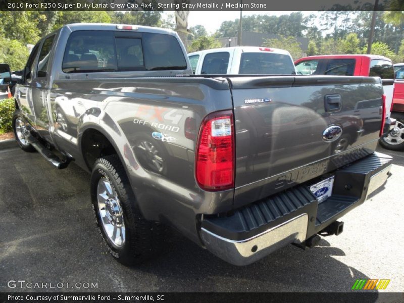 Sterling Gray Metallic / Medium Stone 2010 Ford F250 Super Duty Lariat Crew Cab 4x4