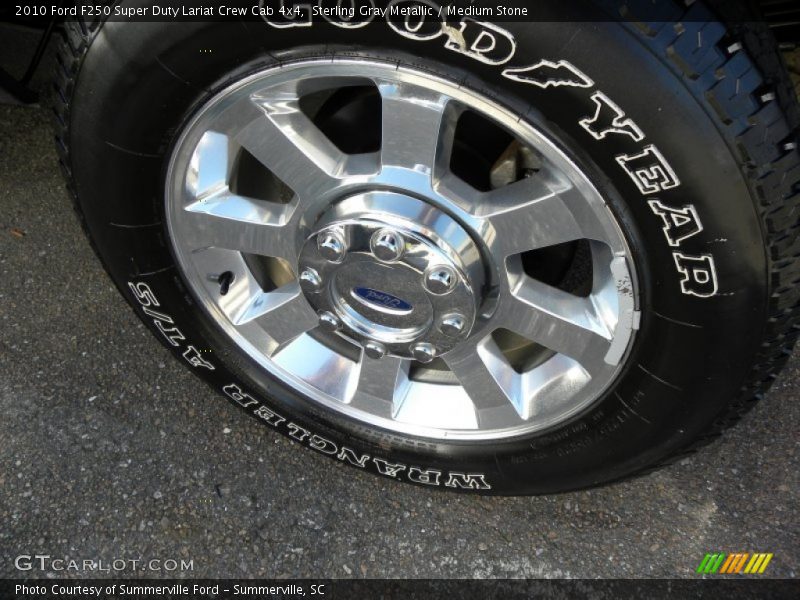Sterling Gray Metallic / Medium Stone 2010 Ford F250 Super Duty Lariat Crew Cab 4x4