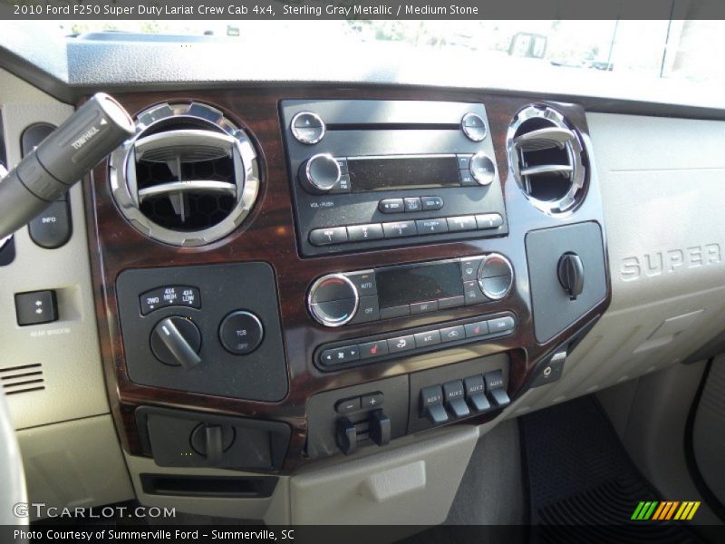Sterling Gray Metallic / Medium Stone 2010 Ford F250 Super Duty Lariat Crew Cab 4x4