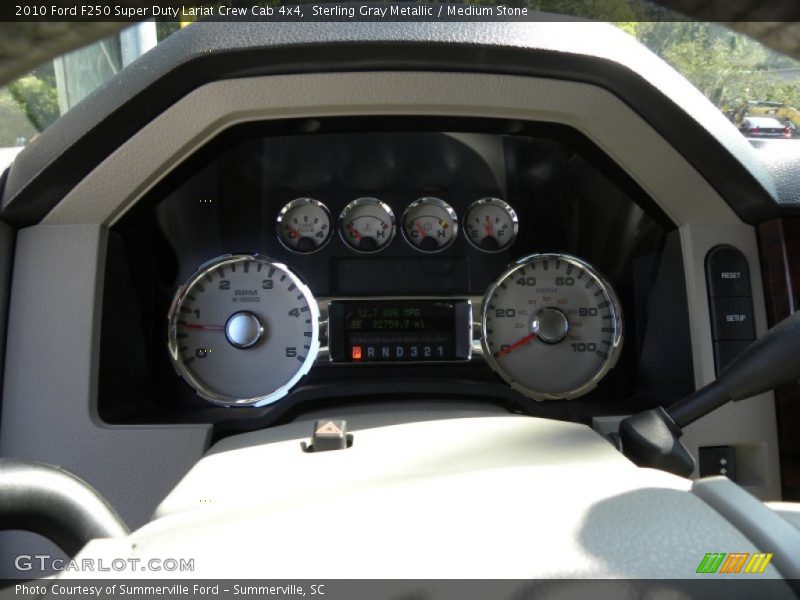 Sterling Gray Metallic / Medium Stone 2010 Ford F250 Super Duty Lariat Crew Cab 4x4