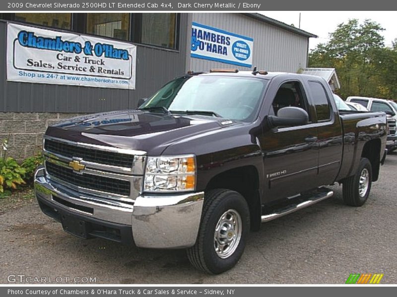 Dark Cherry Metallic / Ebony 2009 Chevrolet Silverado 2500HD LT Extended Cab 4x4
