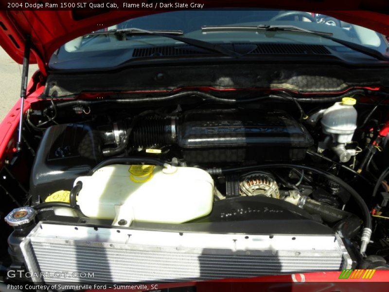 Flame Red / Dark Slate Gray 2004 Dodge Ram 1500 SLT Quad Cab