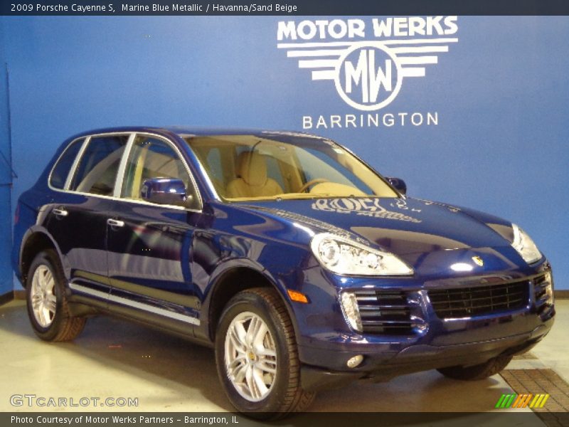 Marine Blue Metallic / Havanna/Sand Beige 2009 Porsche Cayenne S