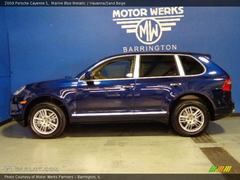 Marine Blue Metallic / Havanna/Sand Beige 2009 Porsche Cayenne S