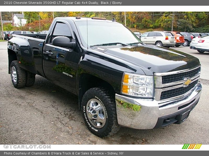 Front 3/4 View of 2010 Silverado 3500HD LT Regular Cab 4x4 Dually