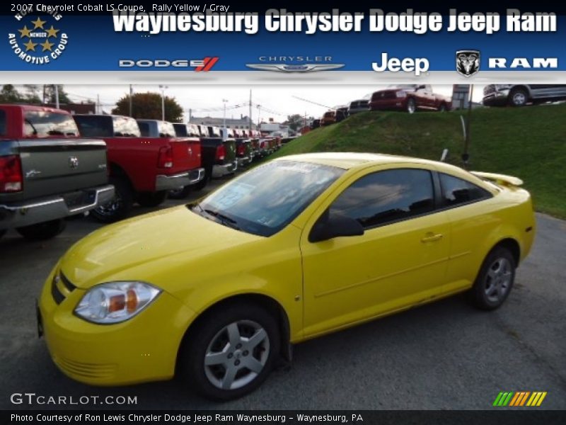Rally Yellow / Gray 2007 Chevrolet Cobalt LS Coupe