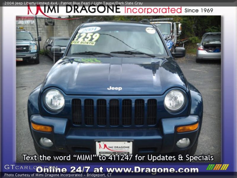 Patriot Blue Pearl / Light Taupe/Dark Slate Gray 2004 Jeep Liberty Limited 4x4