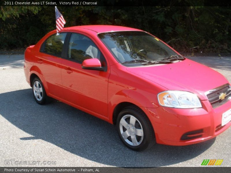 Victory Red / Charcoal 2011 Chevrolet Aveo LT Sedan