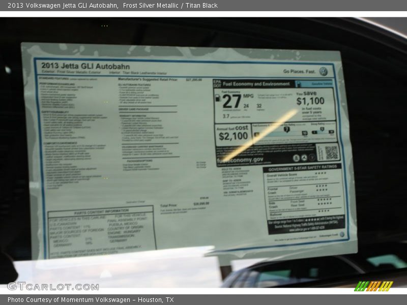 Frost Silver Metallic / Titan Black 2013 Volkswagen Jetta GLI Autobahn