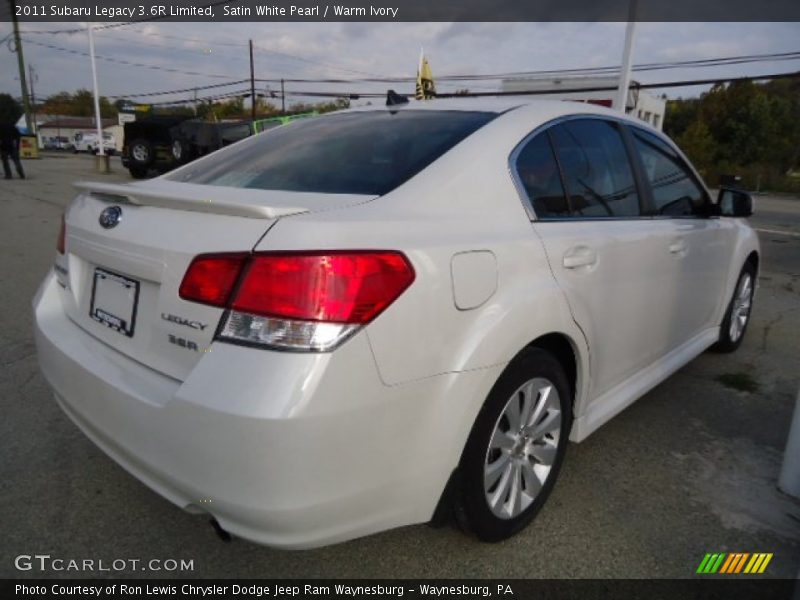 Satin White Pearl / Warm Ivory 2011 Subaru Legacy 3.6R Limited