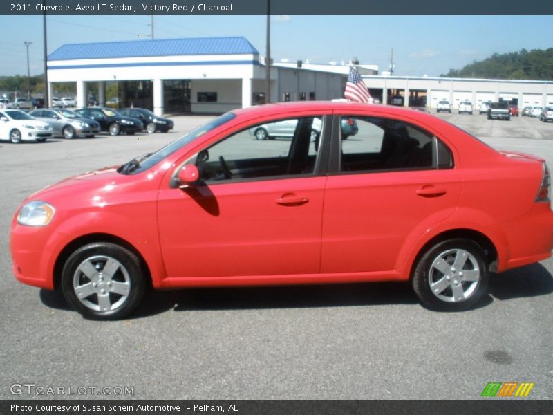 Victory Red / Charcoal 2011 Chevrolet Aveo LT Sedan