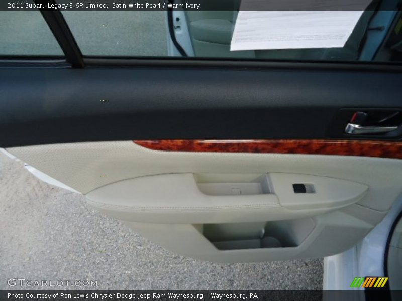 Satin White Pearl / Warm Ivory 2011 Subaru Legacy 3.6R Limited