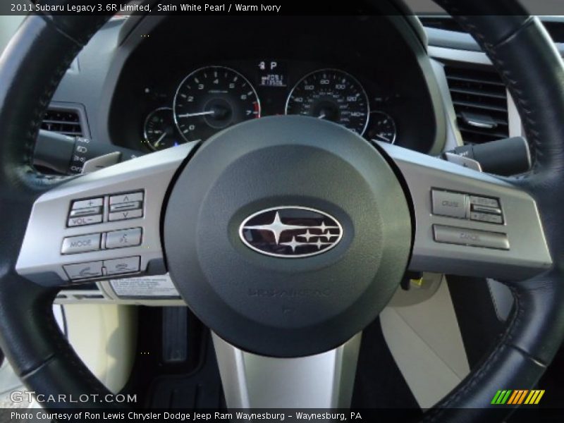 Satin White Pearl / Warm Ivory 2011 Subaru Legacy 3.6R Limited