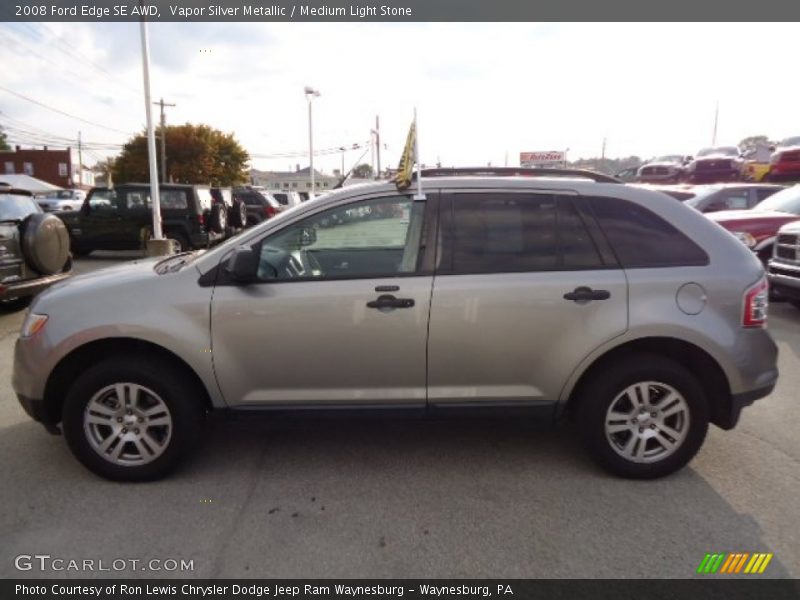 Vapor Silver Metallic / Medium Light Stone 2008 Ford Edge SE AWD