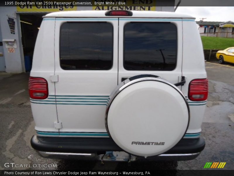 Bright White / Blue 1995 Dodge Ram Van 2500 Passenger Conversion