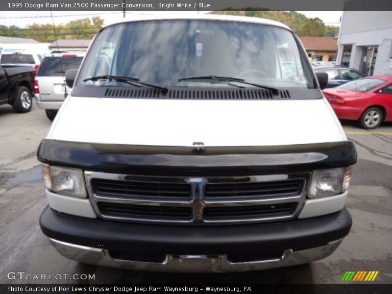 Bright White / Blue 1995 Dodge Ram Van 2500 Passenger Conversion